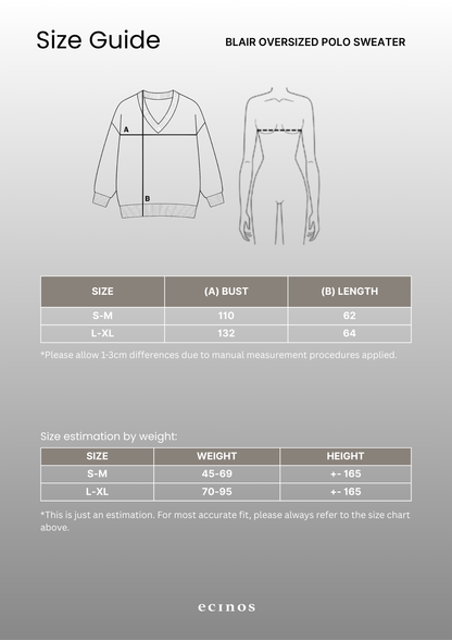 ECINOS - Blair Oversized Polo Sweater