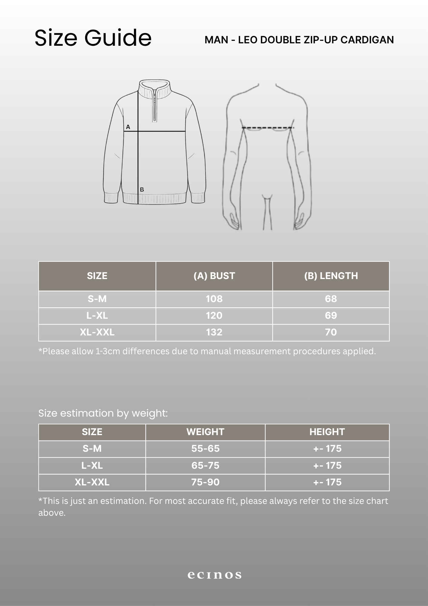 ECINOS Man - Leo Double Zip-Up Cardigan