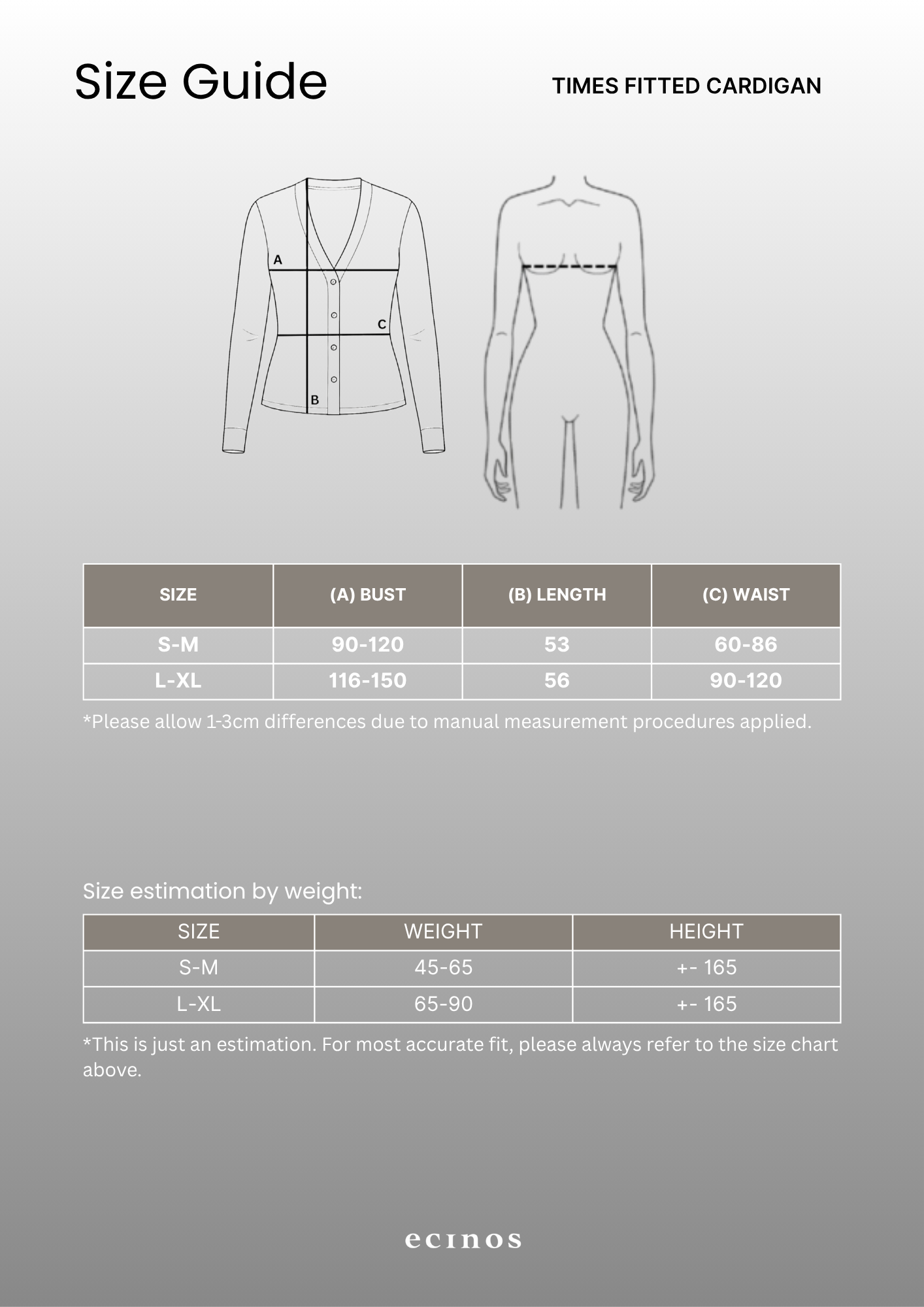 ECINOS - Times Fitted Cardigan