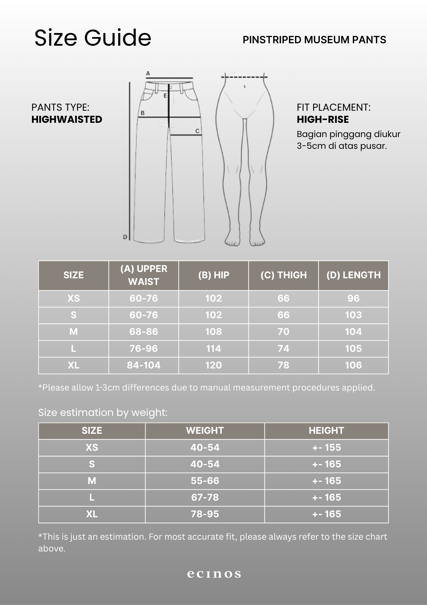 ECINOS - Pinstriped Museum Pants