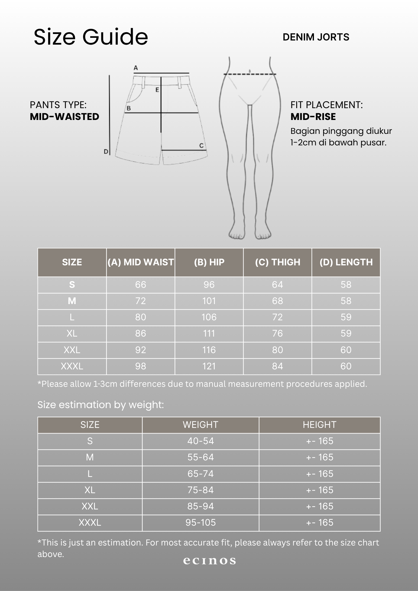 ECINOS - DENIM Jorts