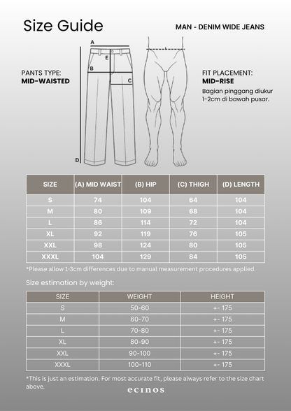 ECINOS Man - DENIM Wide Jeans (Man Version)