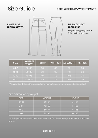 ECINOS - CORE Wide Heavyweight Pants