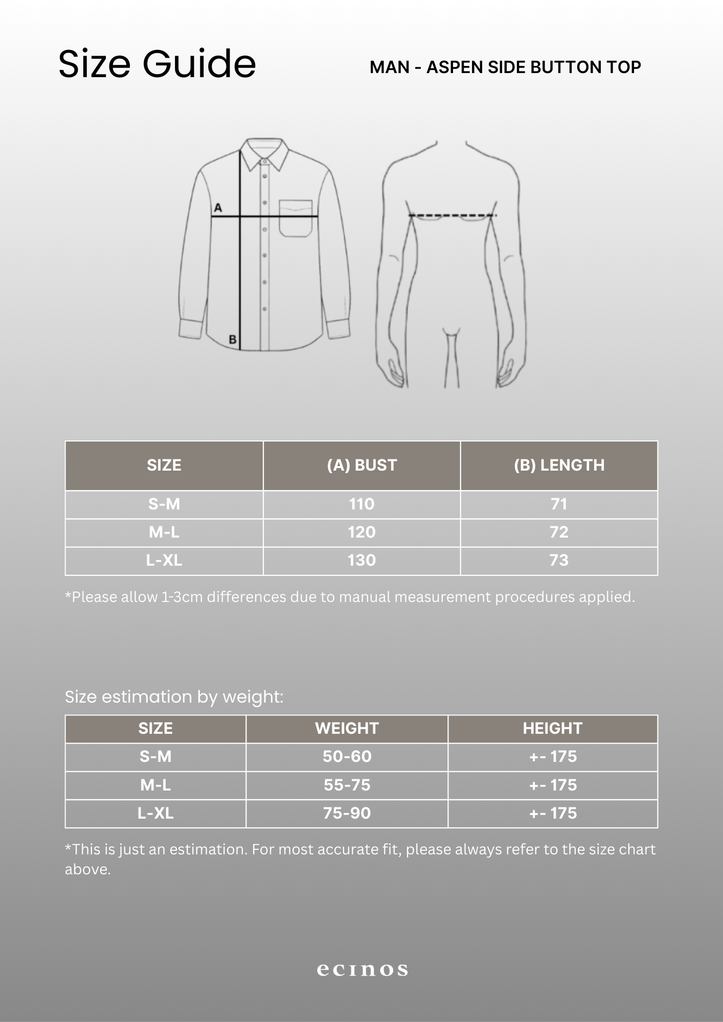 ECINOS Man - Aspen Side Button Top