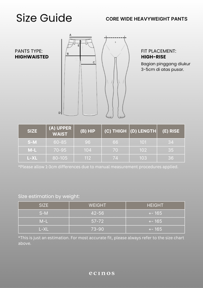 ECINOS - CORE Wide Heavyweight Pants