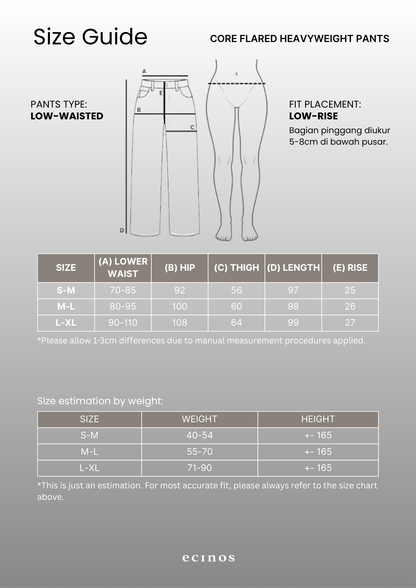 ECINOS - CORE Flared Heavyweight Pants