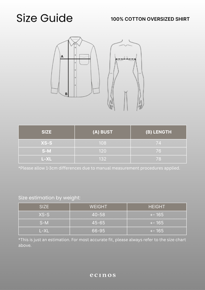 ECINOS - 100% Cotton Oversized Shirt