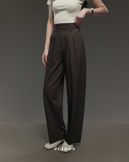 ECINOS - Harper Pleated Straight Trousers