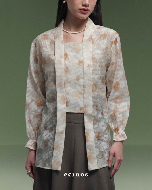 ECINOS - Floral Printed Tulle Top 2.0