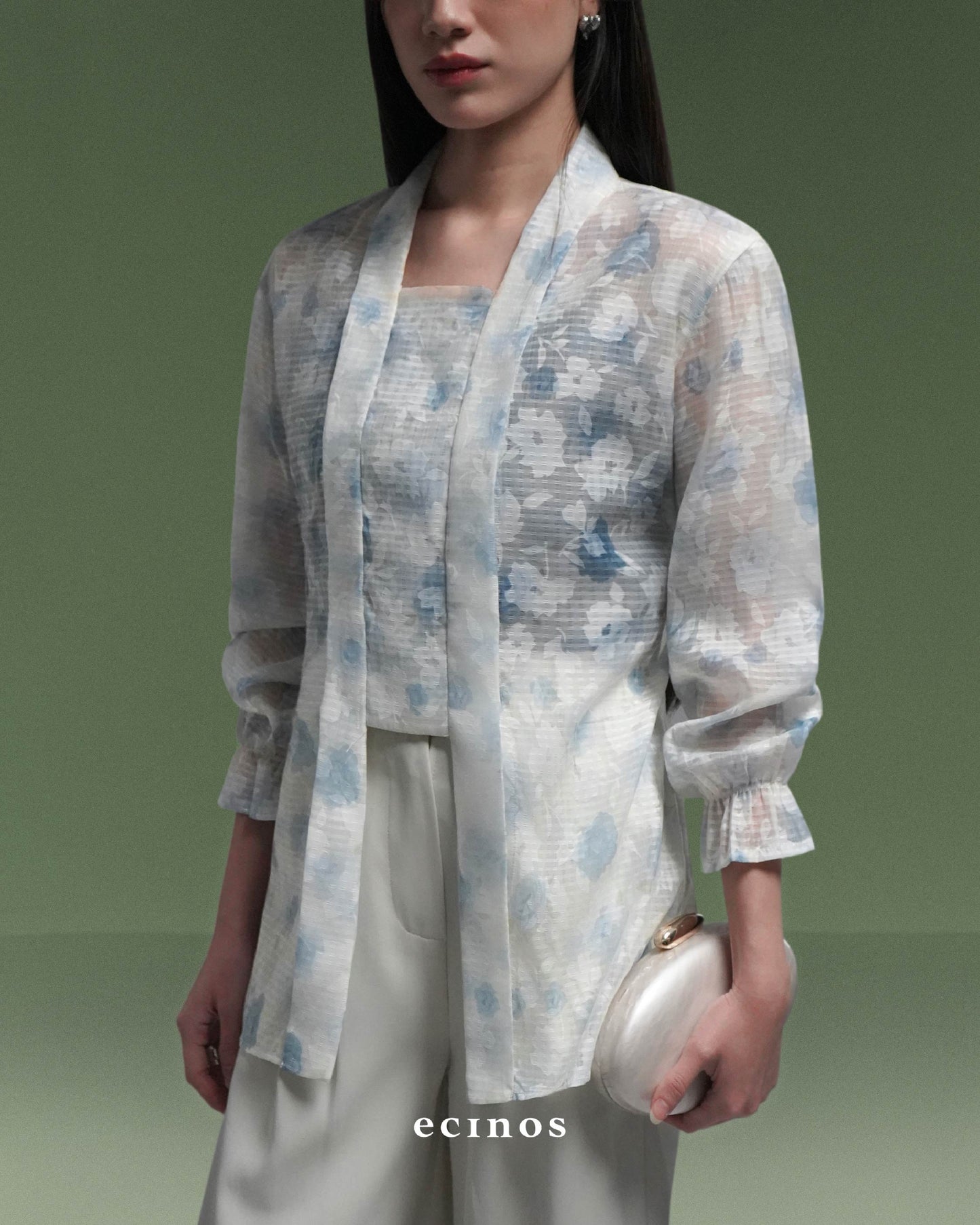 ECINOS - Floral Printed Tulle Top 2.0