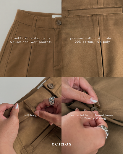 ECINOS - Joan Barrel Cotton Trousers