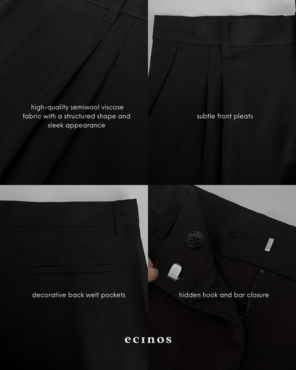 ECINOS MAN  - Harvey Pleated Straight Trousers
