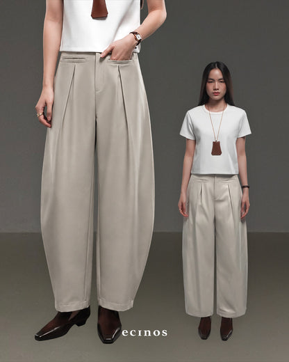 ECINOS - Joan Barrel Cotton Trousers
