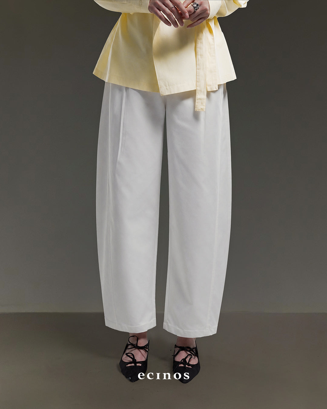 ECINOS - Joan Barrel Cotton Trousers