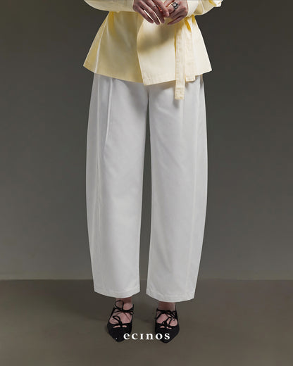 ECINOS - Joan Barrel Cotton Trousers