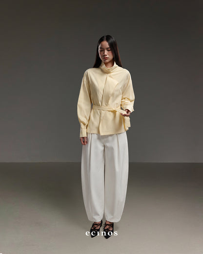 ECINOS - Joan Barrel Cotton Trousers