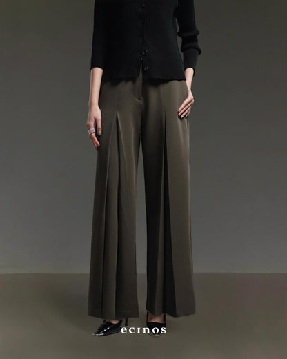 ECINOS - Rowan Pleated Wide Leg Trousers