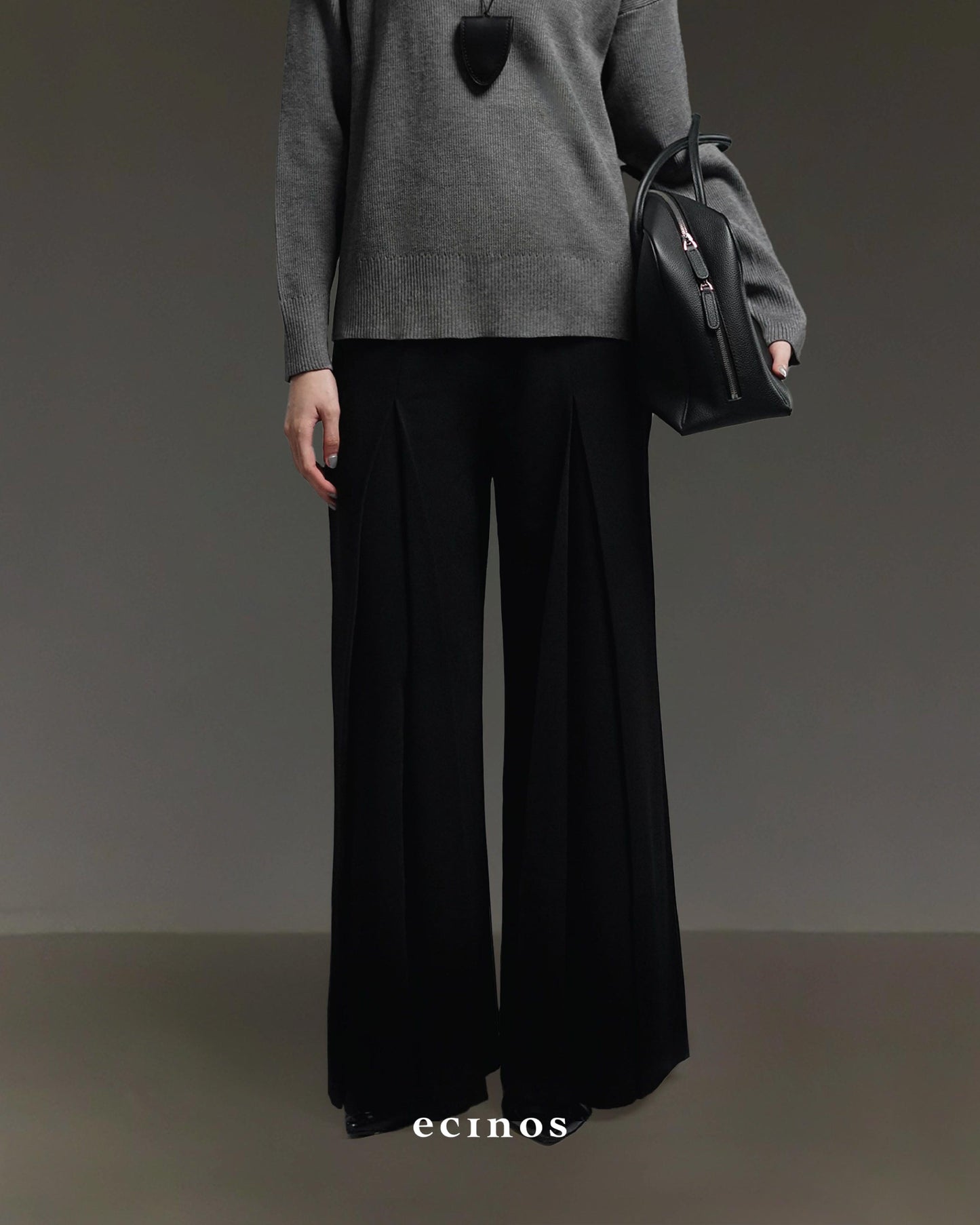 ECINOS - Rowan Pleated Wide Leg Trousers