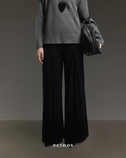 ECINOS - Rowan Pleated Wide Leg Trousers