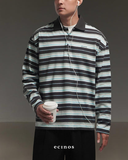 ECINOS Man - Iver Striped Cotton Rugby Shirt