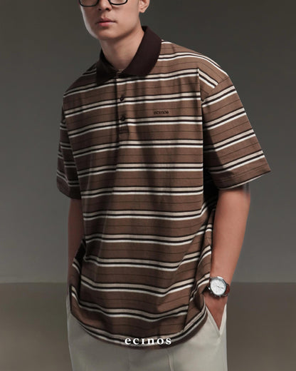 ECINOS Man - Iver Striped Cotton Rugby Shirt