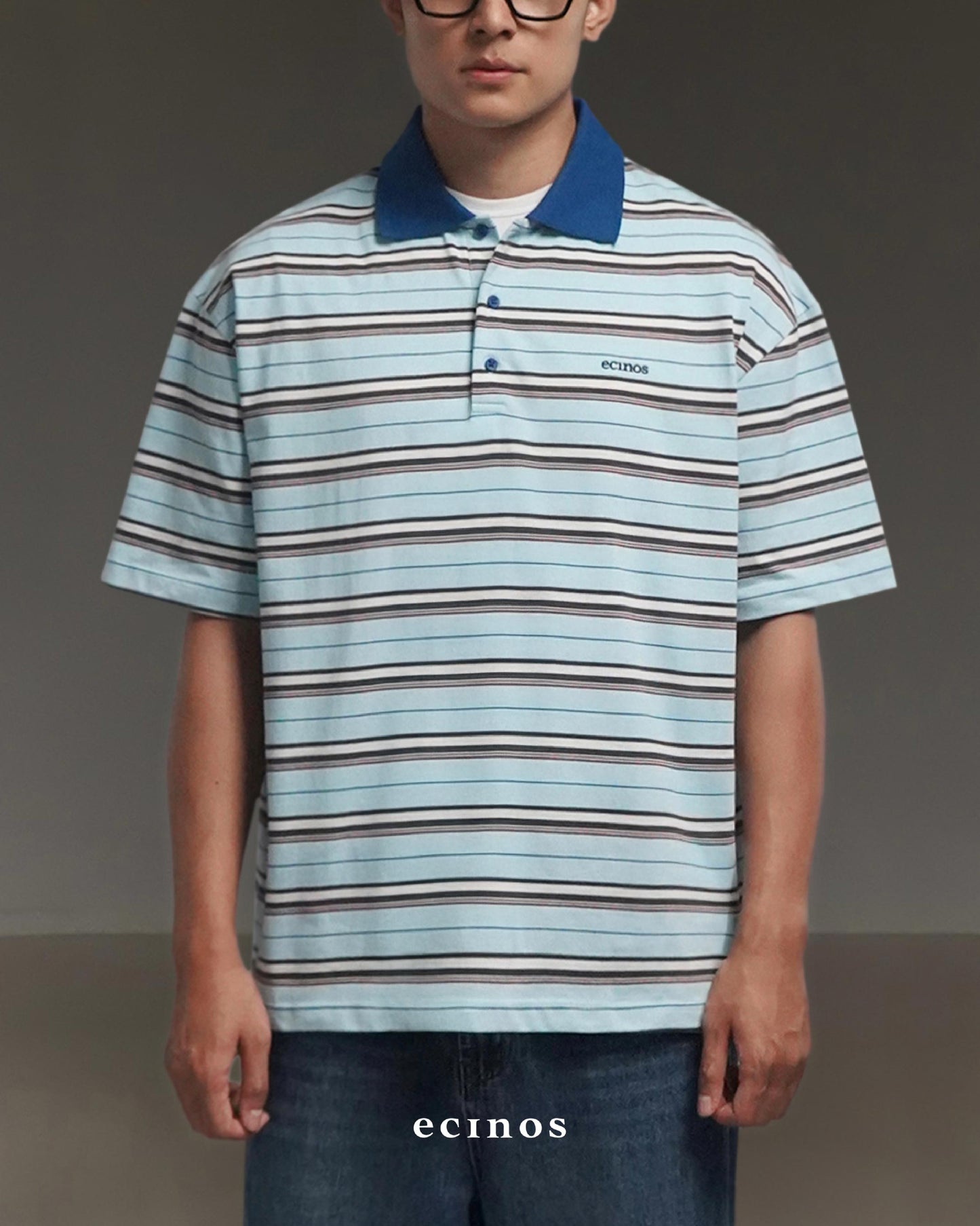 ECINOS Man - Iver Striped Cotton Rugby Shirt