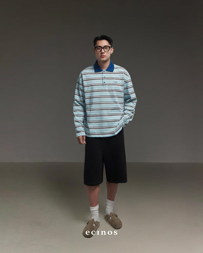 ECINOS Man - Iver Striped Cotton Rugby Shirt