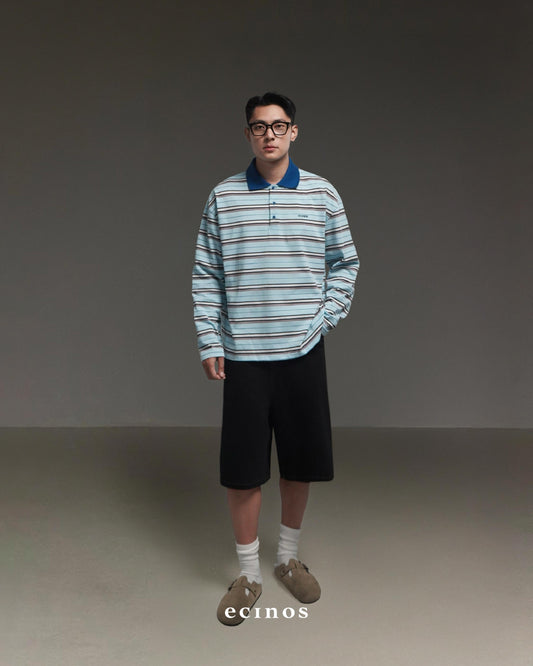 ECINOS Man - Iver Striped Cotton Rugby Shirt