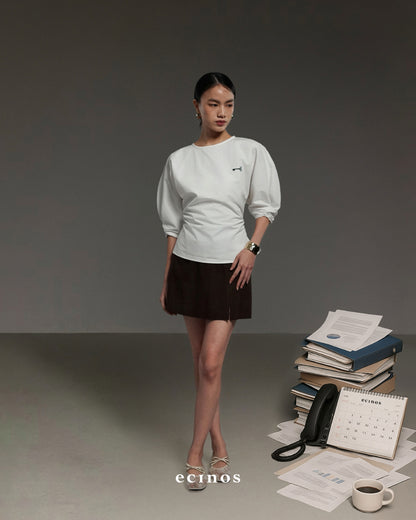 ECINOS - Drawstring Cotton Blouse