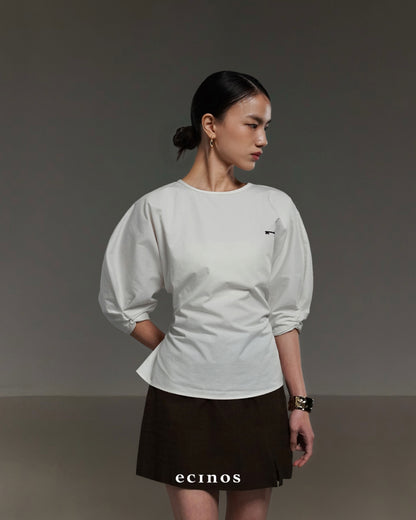 ECINOS - Drawstring Cotton Blouse