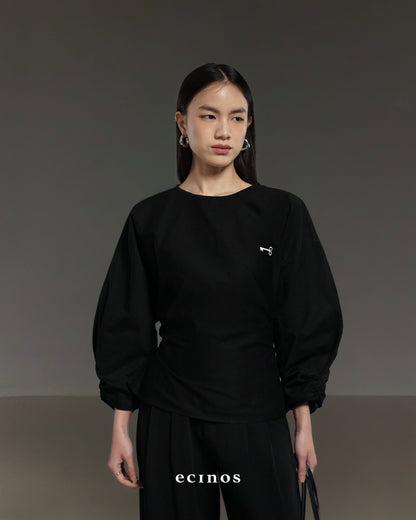ECINOS - Drawstring Cotton Blouse