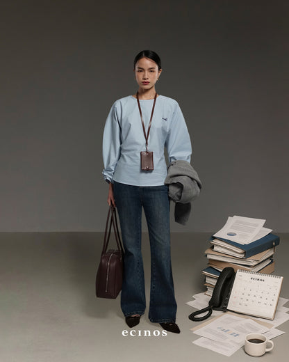ECINOS - Drawstring Cotton Blouse