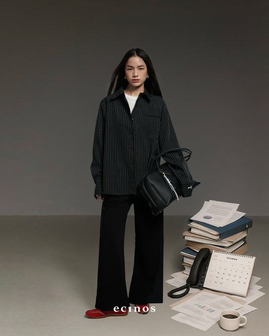 ECINOS - Striped Oversized Shirt