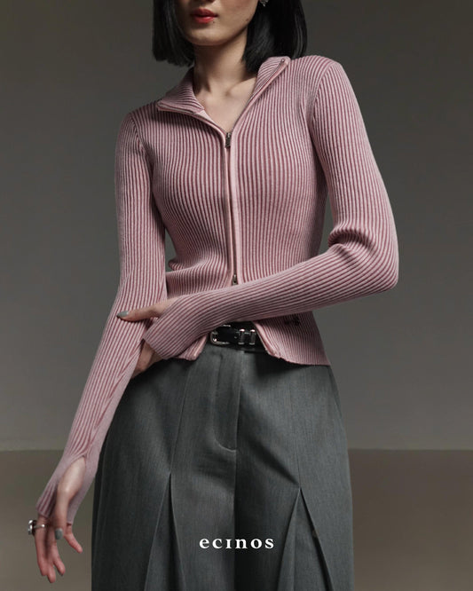 ECINOS - Roux Two-Tone Double Zip Cardigan
