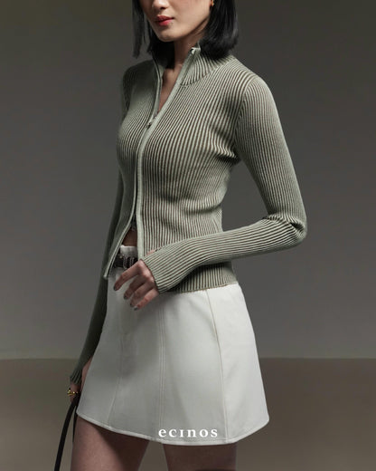 ECINOS - Roux Two-Tone Double Zip Cardigan