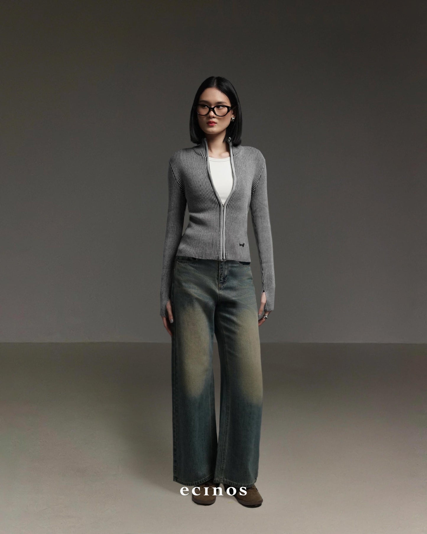 ECINOS - Roux Two-Tone Double Zip Cardigan