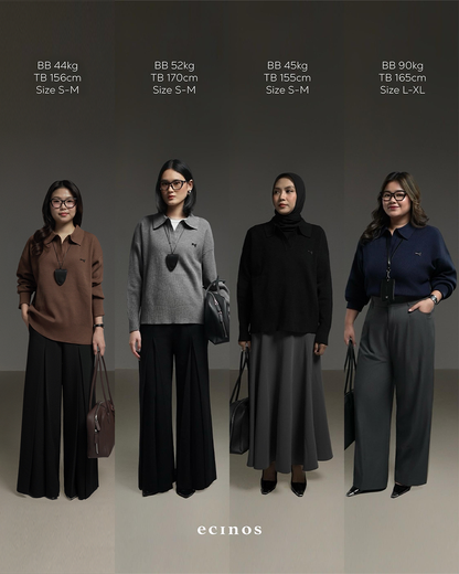 ECINOS - Blair Oversized Polo Sweater