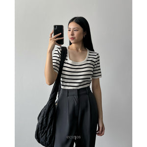 Mentari Striped Knit Top