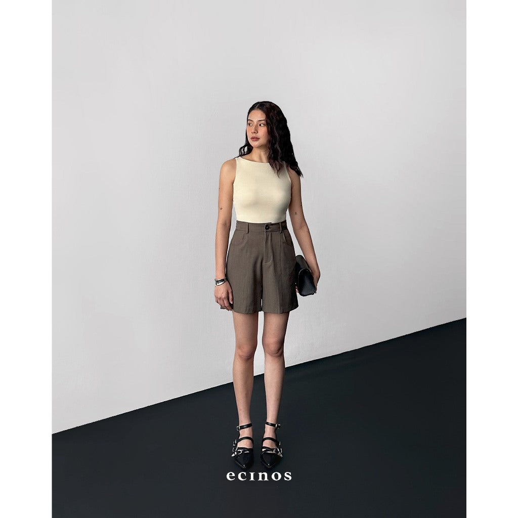 ECINOS - CORE Fitted Boatneck Tencel Top
