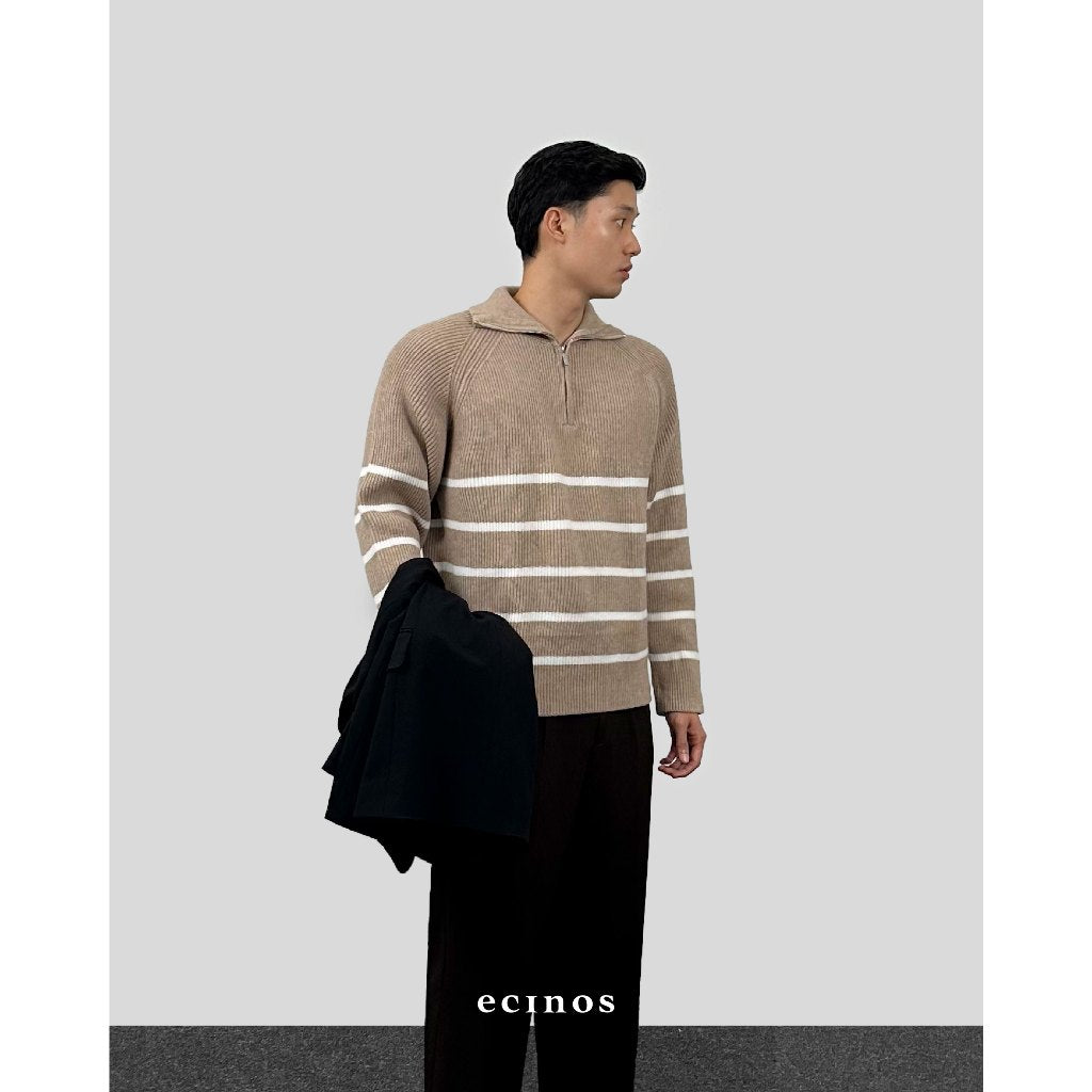 ECINOS Man - Knitted Half Zip Sweater (Man Version)