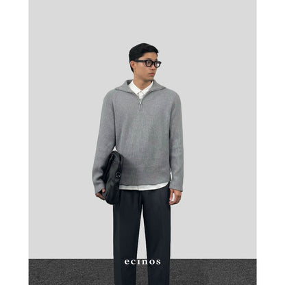 ECINOS Man - Knitted Half Zip Sweater (Man Version)