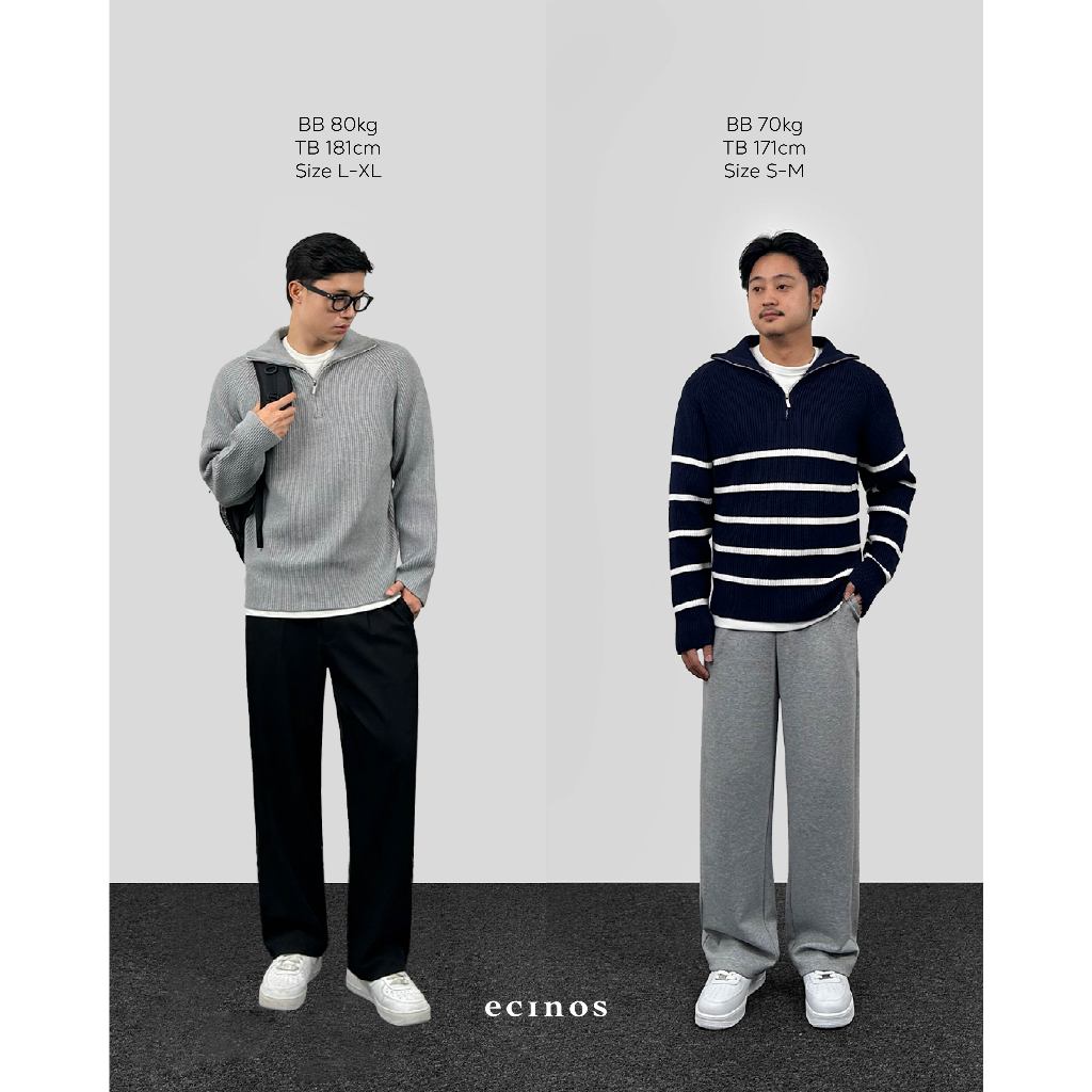 ECINOS Man - Knitted Half Zip Sweater (Man Version)