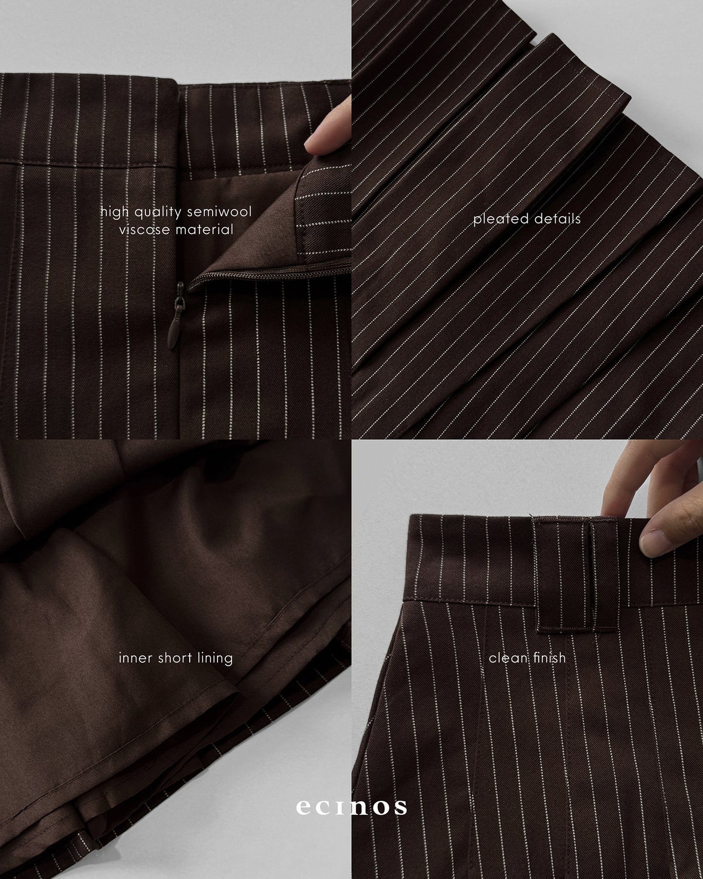 ECINOS - Solene Pleated Mini Skort