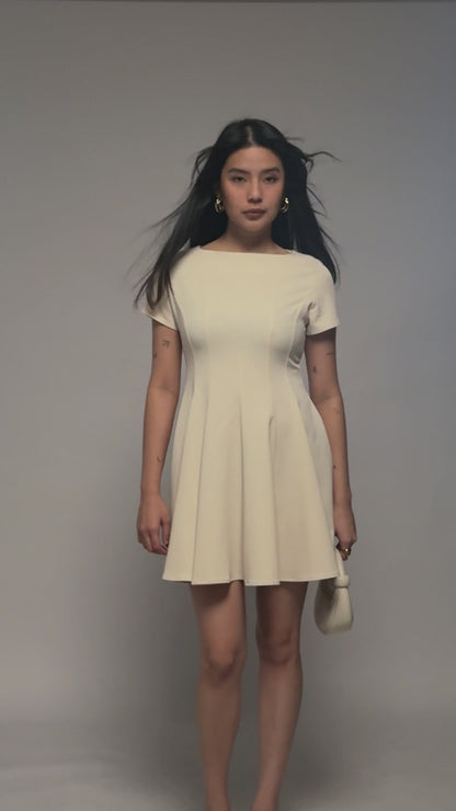 ECINOS - Paige Panel Wool Flared Dress