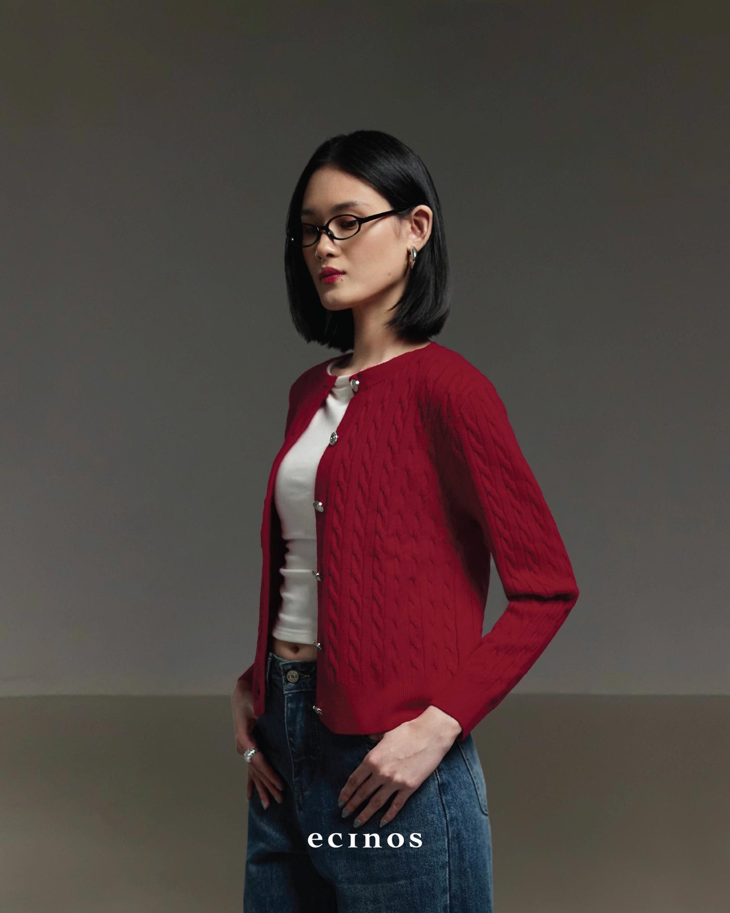 ECINOS - Celie Cable Knit Cardigan