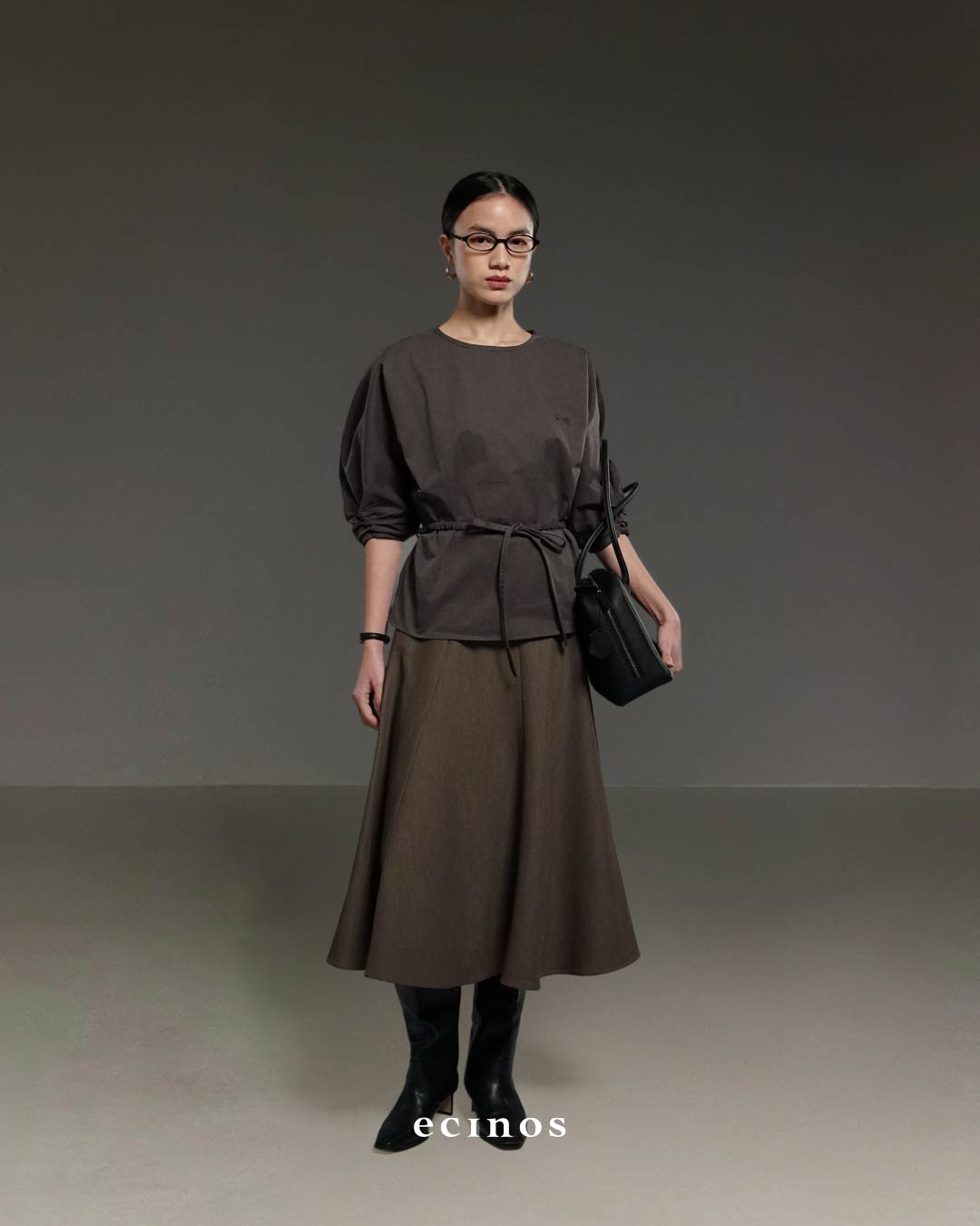 ECINOS - Drawstring Cotton Blouse