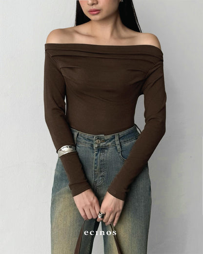 ECINOS - CORE Fitted Off Shoulder Tencel Top
