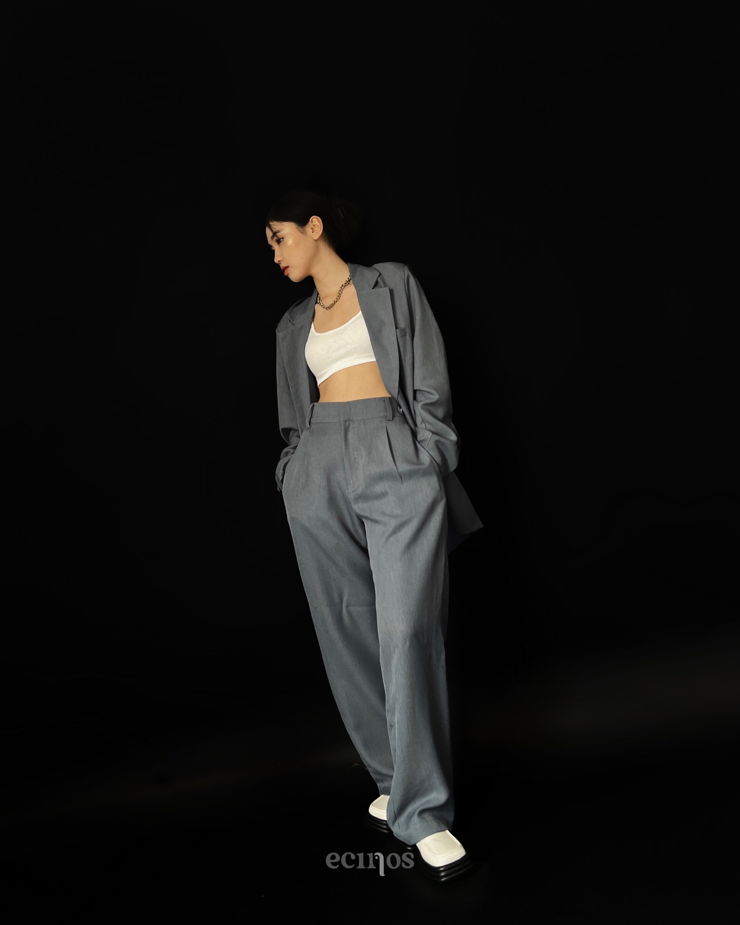 Museum Pants in Blue Heather